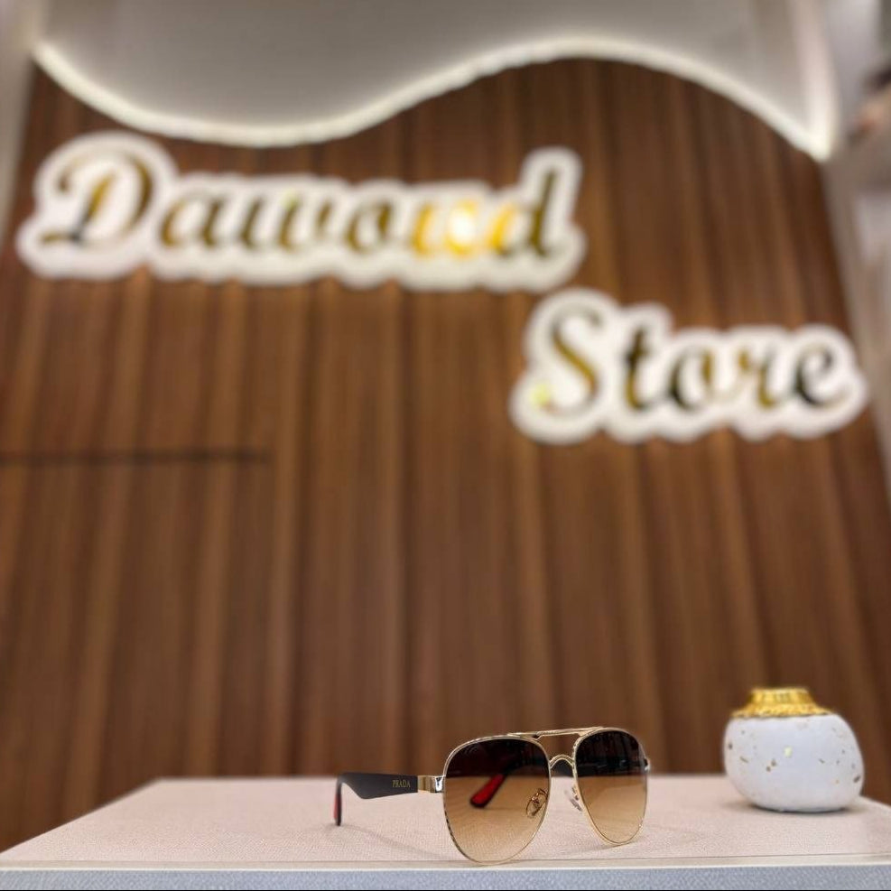 Monaco Aviator Sunglasses – Gold & Brown Gradient