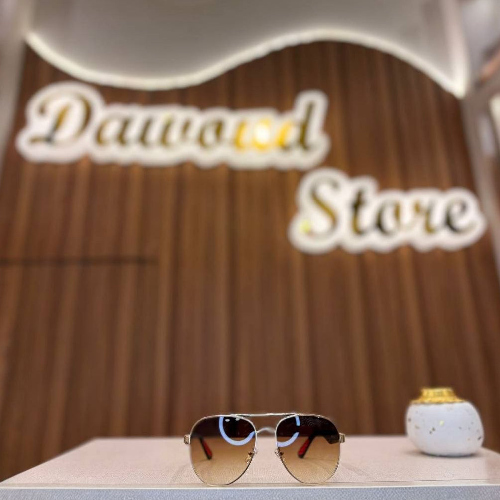 Monaco Aviator Sunglasses – Gold & Brown Gradient