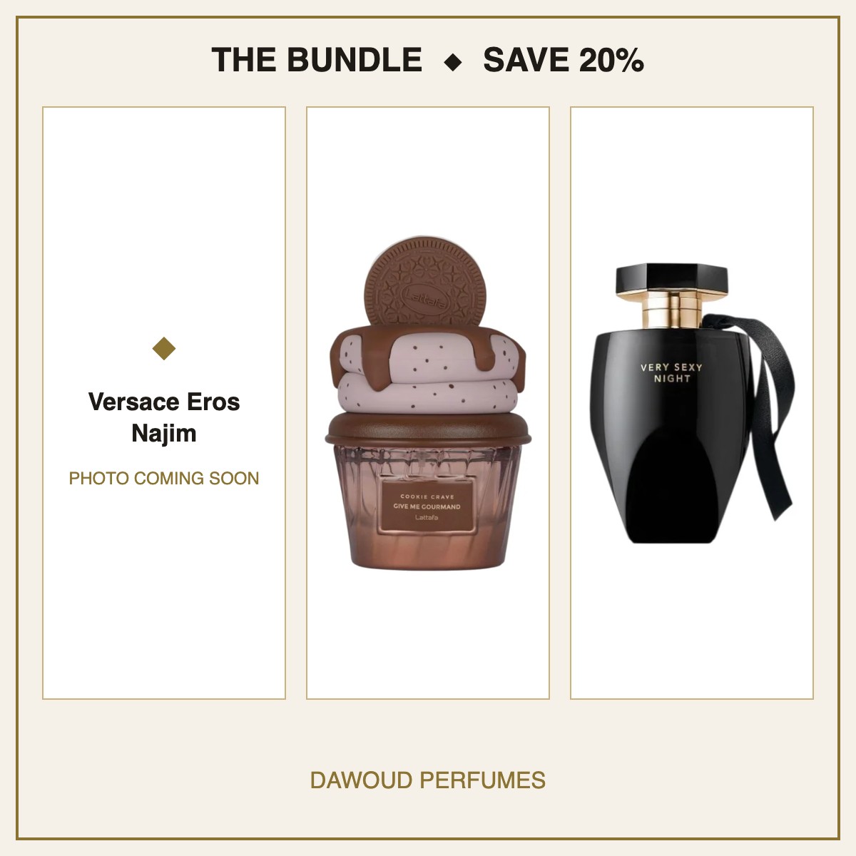 Versace Eros Najim + Cookie Crave Give Me Gourmand + Victoria's Secret Night Bundle